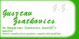 gusztav zsatkovics business card